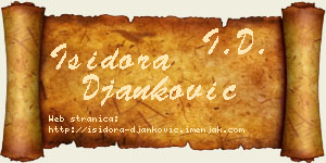 Isidora Đanković vizit kartica